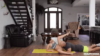 Leana Lovings And JMac In "Competitive Couples Sexercise" Sex Video!