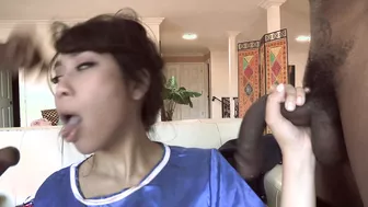 May Lee Takes On Two Big Black Cocks, Full Video!