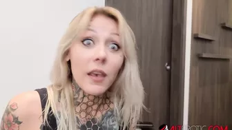 Nayomi Sharp On Her Knees Sucking A Cock!