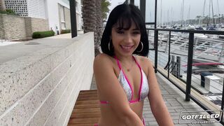 Aria Valencia Goes From A Bikini To Having A Phat Cock In Her!