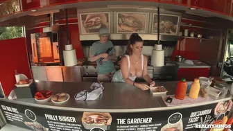 Lady Lyne And Sam Bourne In A "Food Truck" Sex Video!
