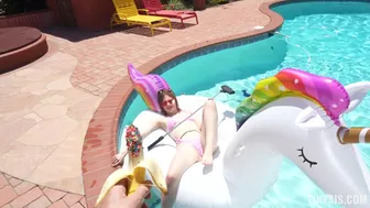 Tiny Sis Bring You Reese Robbins Out Of The Pool For A Fucking!