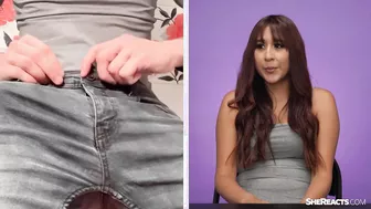 Watch Two Babes React To Guys With Big Cocks Jerking Off!