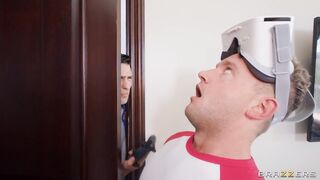 August Skye And Van Wylde In Her "Pervy Roommate's VR Titty Squeeze" Video!