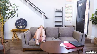 Octavia Red Watching Porn Before Getting A Real Cock Up In Her!