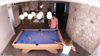 Allie Addison Bent Over A Pool Table For Sex!