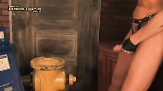 Danni Daniels Takes A Leak On A Fire Hydrant!