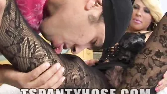 Duda Gaucha Gets Fucked In Her Crotch-less Pantyhose!