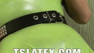 Marcella Italy Pulls Up Her Latex Dress To Fuck An Ass!