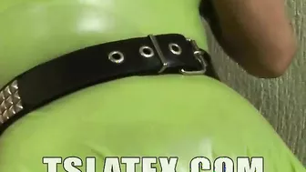 Marcella Italy Pulls Up Her Latex Dress To Fuck An Ass!