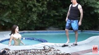 Hazel Tucker Sucking A Cock While In A Pool!