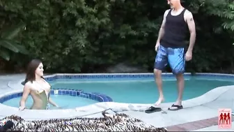 Hazel Tucker Sucking A Cock While In A Pool!