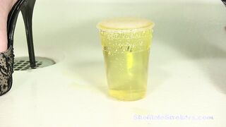 Madison Montag Strips And Pee's In A Cup!