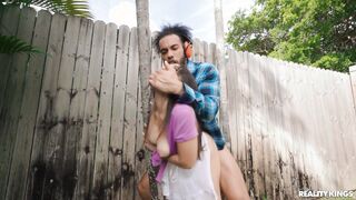 Violet Gems And James Angel In "Blowing Leaves Sucking Dick" Video!