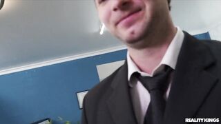 Skylar Snow With Apollo Banks In "Nasty Office Antics"!