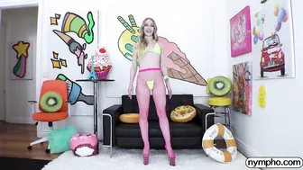 Emma Starletto Sucking, Fucking Getting A Facial While In Pink Fishnets!