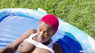 Abigaiil Morris, Octavia Red And Deja Marie In "Slip Slidy Triple Wet Pussy Pleasures"!