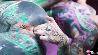 Anuskatzz Nikolaz And Lily Illuz In "Alternative Tattoo Girls" Group Sex Video!