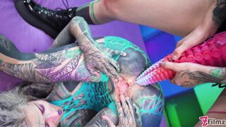 Anus Katzz And illuz In A Femdom Strap On Sex Video!