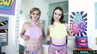 Rosalyn Sphinx And Hazel Moore Anal Threesome.