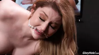 Bunny Colby In Just Her Panties Having Sex With A BBC At A Glory Hole!