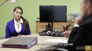 Mischel Lee Big Tits And Hairy Pussy Get Her A Loan!