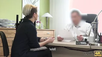 Smiling Lussy Getting Her Pussy Stuffed For A Loan!