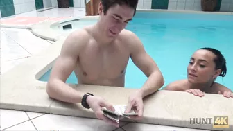 Hunt Talks This Guys Girlfriend Into Giving Up The Pussy!