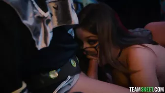 Leana Lovings Takes On Two At A Party!