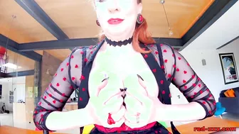 Red XXX Filling Her Pussy With A Big Black Dildo!