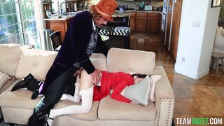 Exxxtra Small Has Sia Wood Bent Over A Couch Getting Fucked!