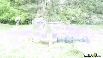 Zuzi Rose In A Leather Skirt Putting The Moves On A Younger Man!