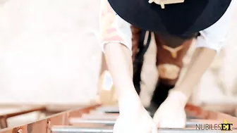 Emma Hix As A Cowgirl Getting A Load On Her Belly!