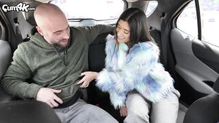 Aubry Babcock Starts Off In The Back Seat Giving Danny Steele Road Head!