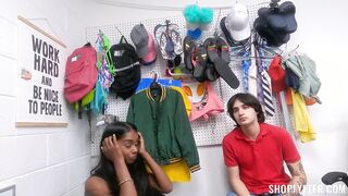 Shoplyfter Has Fae Love Caught And Sucking On A White Guys Cock!