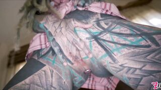 Anuskatzz Covered In Tats Fucking A Guy With His Dick Covered In Tats!