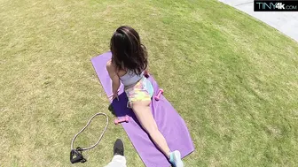 Kimmy Kimm Starts Off Sucking On Kyle Mason's Cock In The Back Seat!