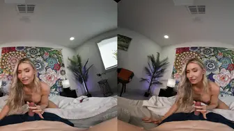 Emma Sirus In VR Riding On A Dildo!