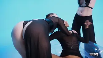 Miss Flora, Muriel La Roja, Diosa Mor Strap On Lesbian Sex!