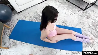 Mercedes Mac Stops Doing Yoga To Fuck Sam Shock!