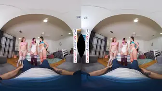 Alex Coal And Kenzie Madison In A VR Group Sex Video!