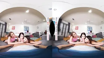 Alex Coal And Kenzie Madison In A VR Group Sex Video!