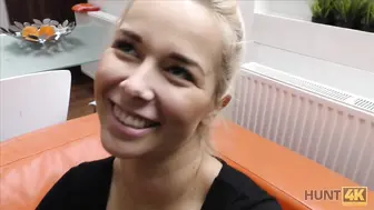 Blonde Euro Babe Cucks Her Man For The Cash!