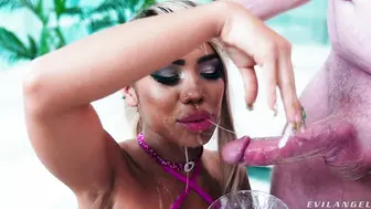Luna Luxe In Her Deep Throat Slobber Swallow Dick Sucking Video With Jonni Darkko!