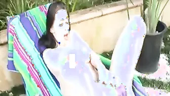 Rayveness Plays With Her Dildo Outdoors!