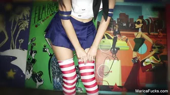 Marica Hase With A Standing Up Masturbation Video!