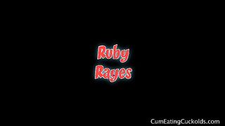 Ruby Rayes Makes Her Cuckold Suck A Big Black Cock!