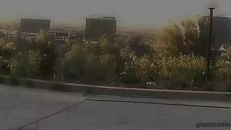 Adrienne Manning Outside Fucking Herself With A Pink Vibrator!