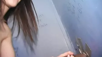 Bobbi Starr Is Happy Sucking A Big Black Cock At A Glory Hole!