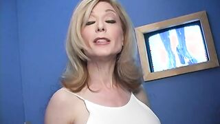 Nina Hartley Down Low Sucking A Big Black Cock At A Glory Hole!